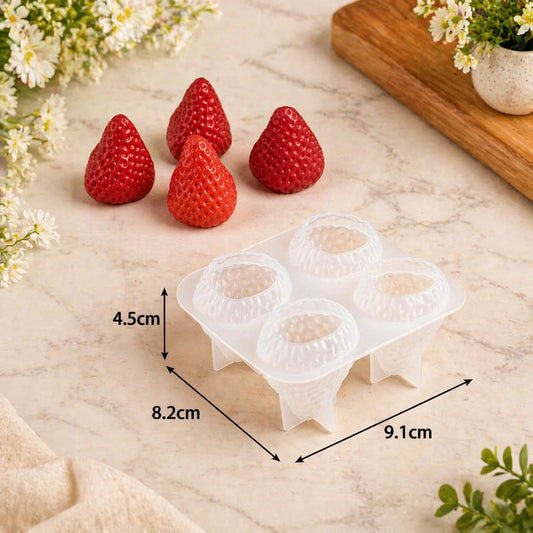 Strawberry Shape Silicone Candle Mould