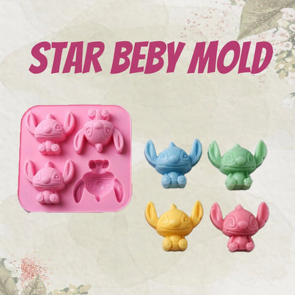 3D Stitch Silicone Mould – 4-Cavity Candle, Soap & Resin Mould