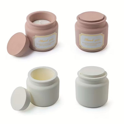 Candle Jar Silicone Mould with Lid – Concrete, Plaster & Wax Candle Vessel Mould