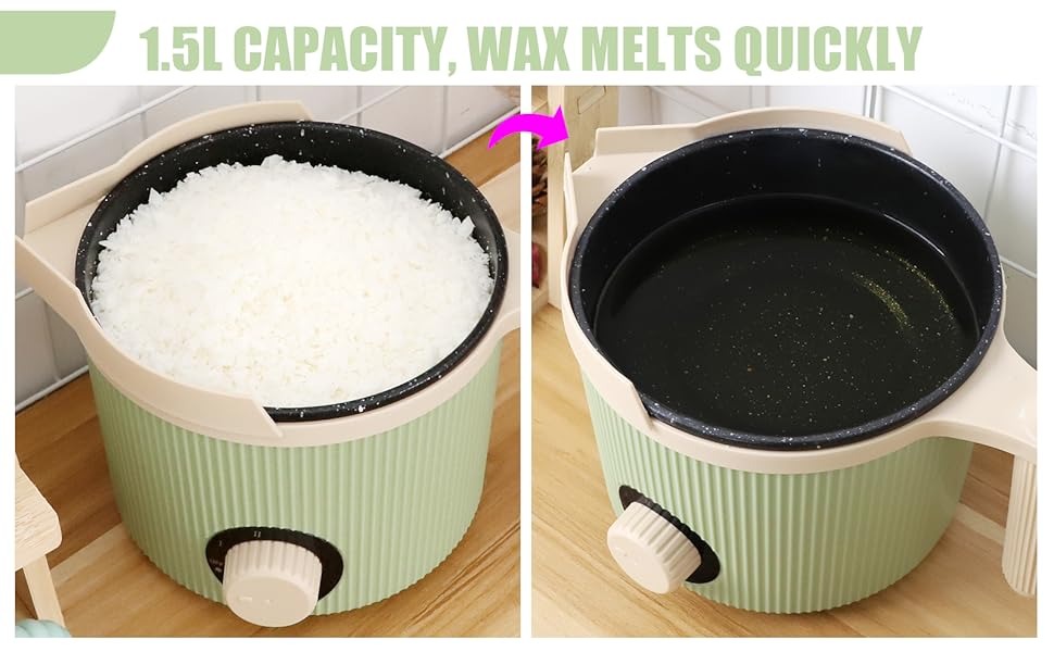 1.5L Electric Wax Melting Pot for Candle Making – Non-Stick with Pouring Spout