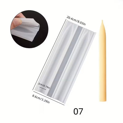 Spiral Taper Candle Silicone Mould — 4 Twisted Ribbed Styles (Style 03/04/05/07)