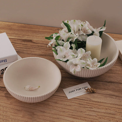 Ribbed Bowl Silicone Mould – Large Candle Holder, Concrete & Resin Bowl Mould