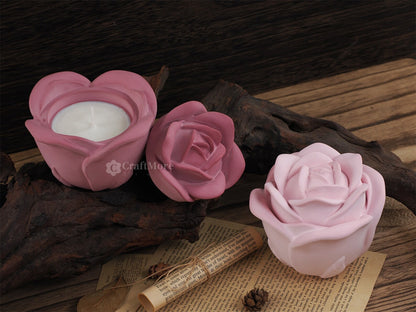 3D Rose Silicone Mould for Candles, Soap & Resin