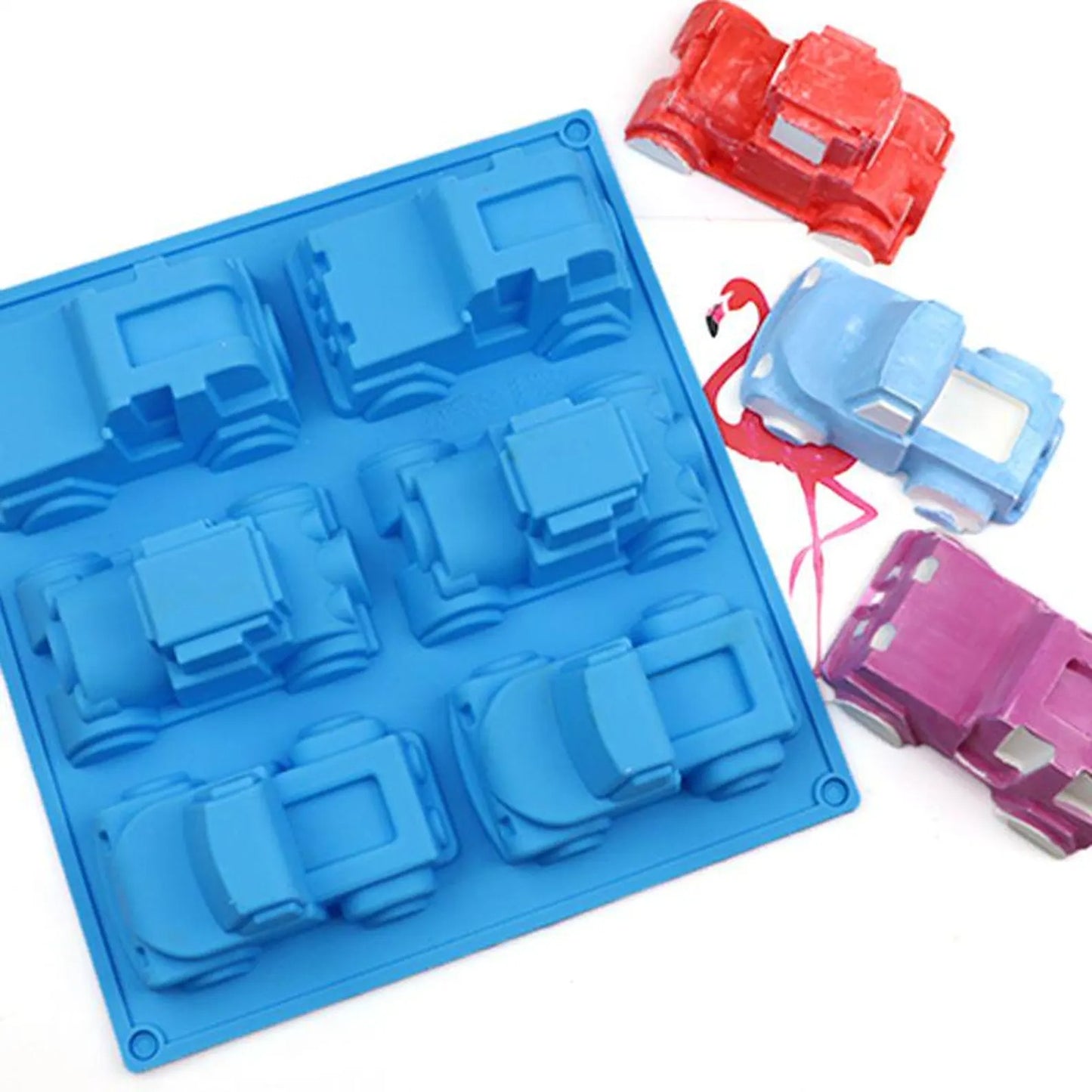 9-Cavity Vehicle Silicone Mould for Candles & Soap