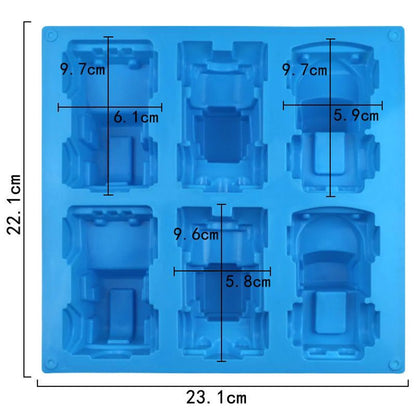 9-Cavity Vehicle Silicone Mould for Candles & Soap