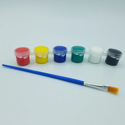 6-in-1 Tempera Colour Set with Brush for DIY Art