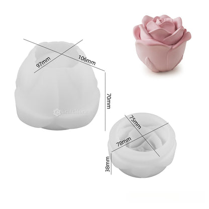 3D Rose Silicone Mould for Candles, Soap & Resin