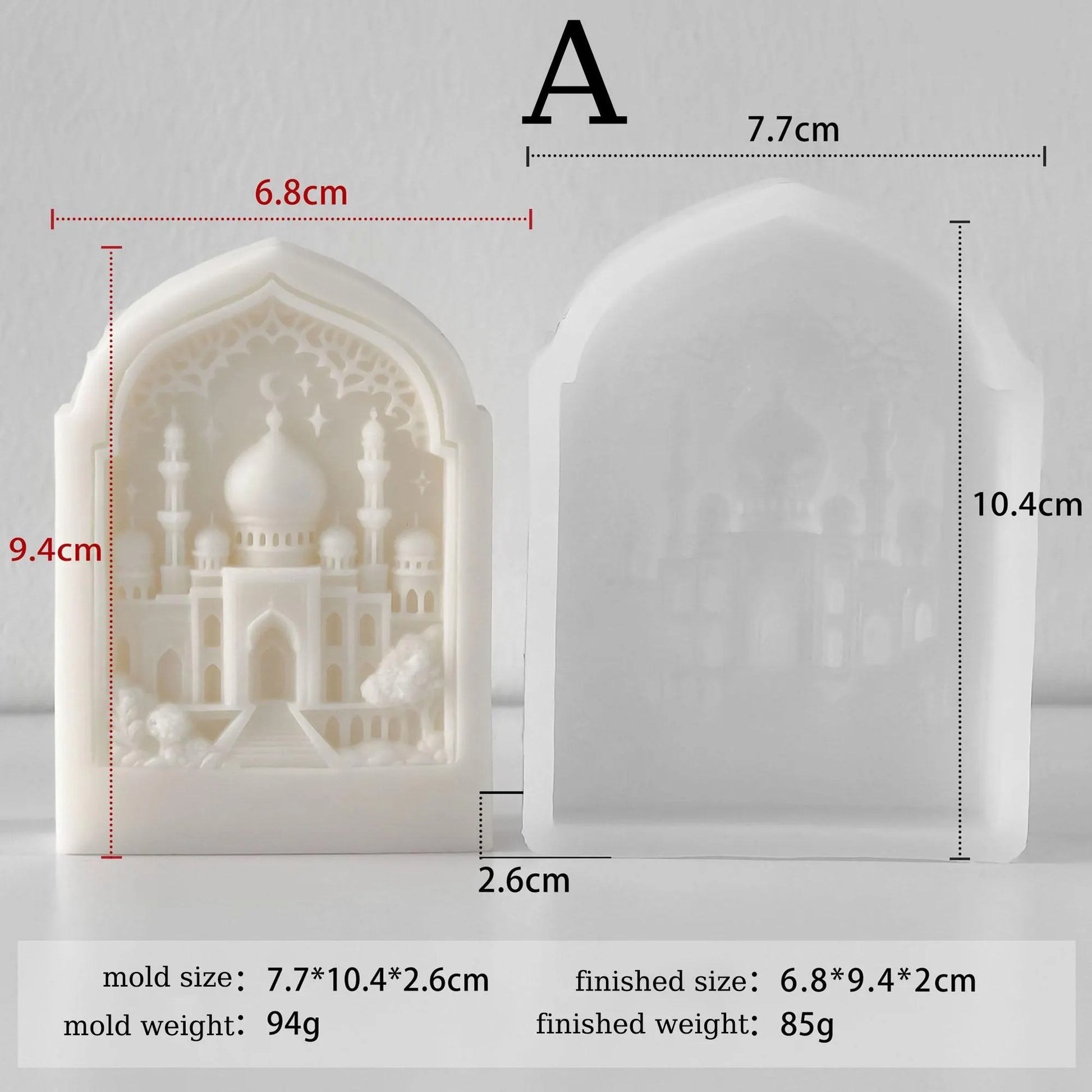 Mosque Arch Silicone Candle Mould | 3D Architectural Candle Mold | Bloom Creations India