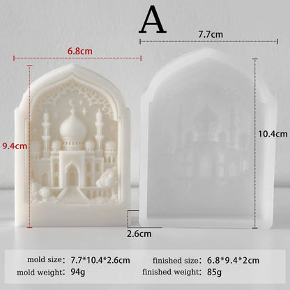Mosque Arch Silicone Candle Mould | 3D Architectural Candle Mold | Bloom Creations India