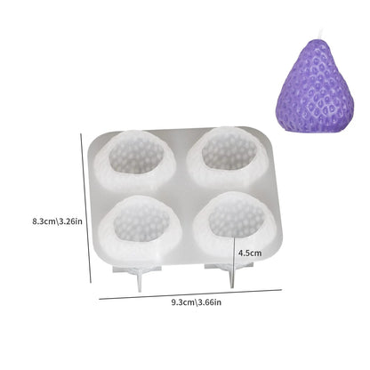 Strawberry Shape Silicone Candle Mould