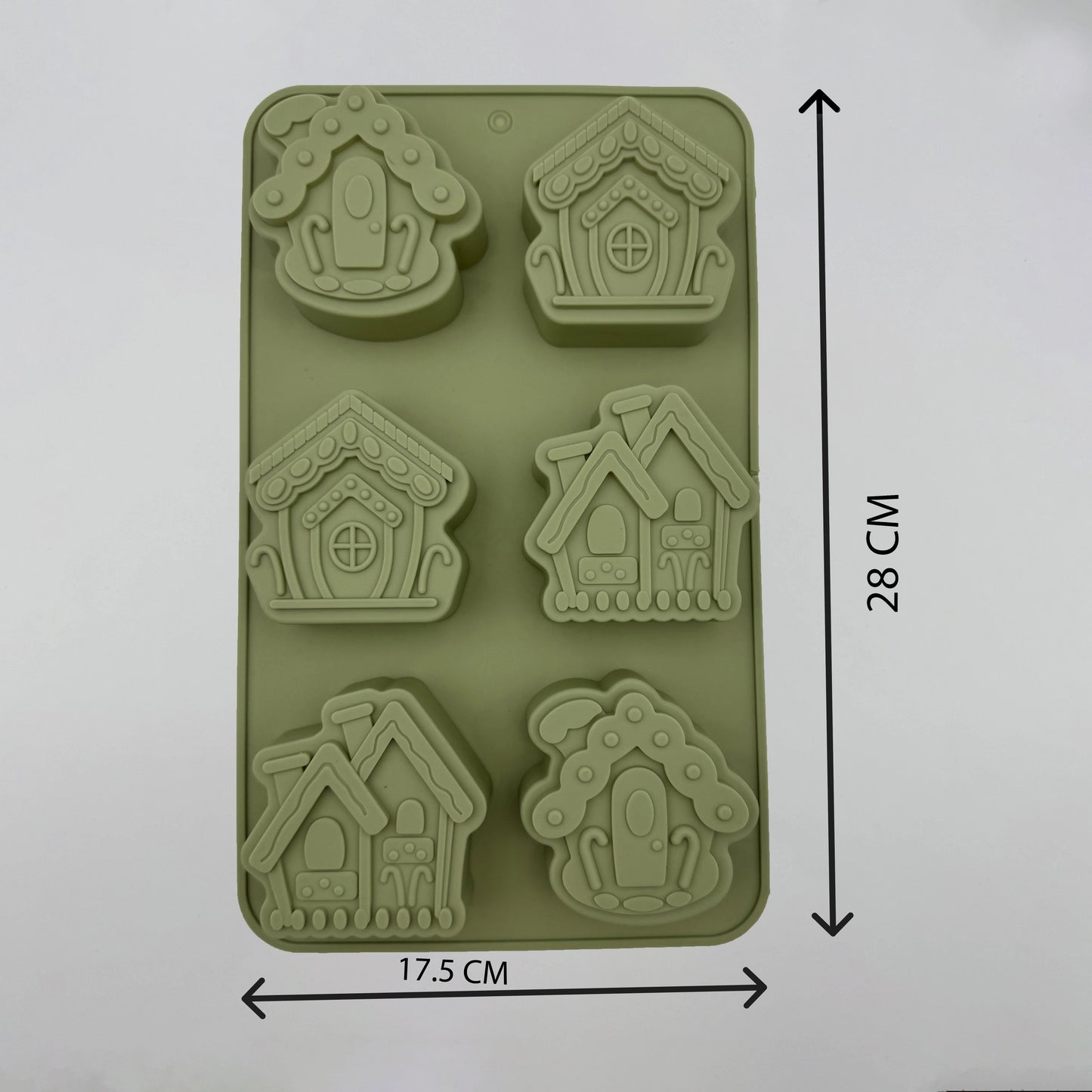 Gingerbread House Silicone Mould — 6 Cavity