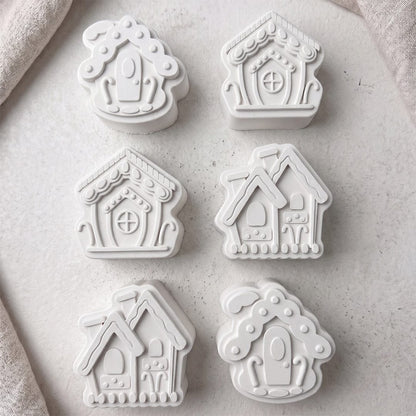 Gingerbread House Silicone Mould — 6 Cavity
