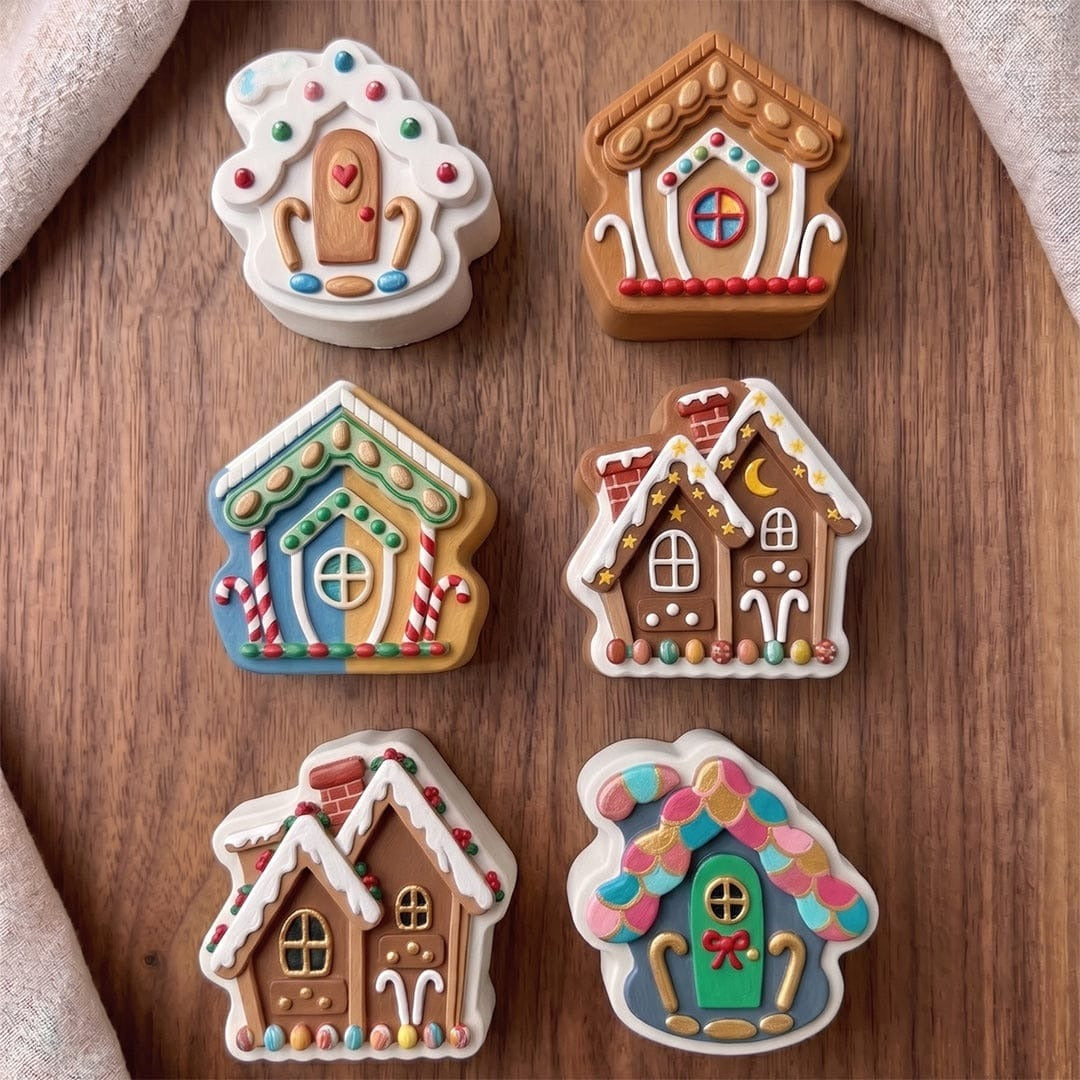 Gingerbread House Silicone Mould — 6 Cavity