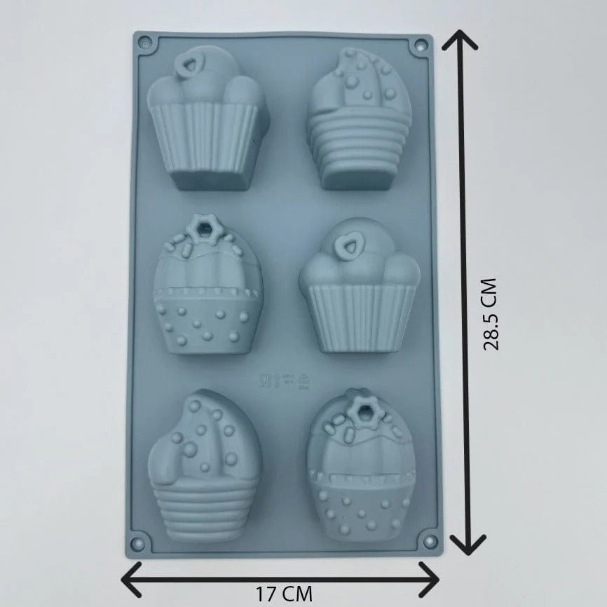Cupcake Silicone Mould — 6 Cavity
