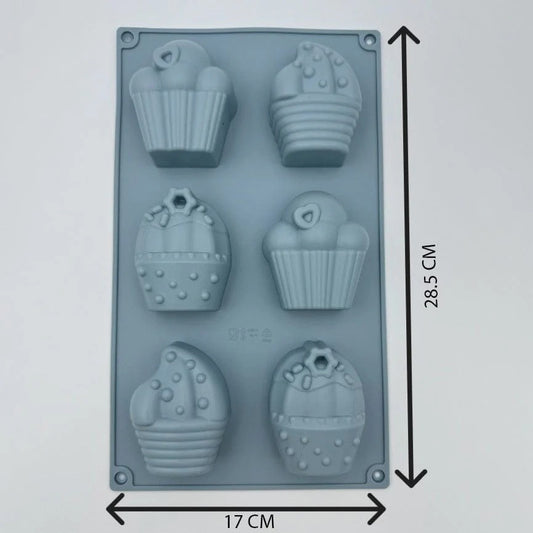 Cupcake Silicone Mould — 6 Cavity