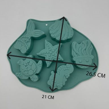 Ocean Theme Silicone Mould — 6 Cavity