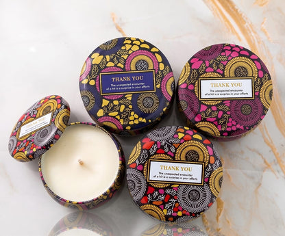 Thank You Floral Candle Tin