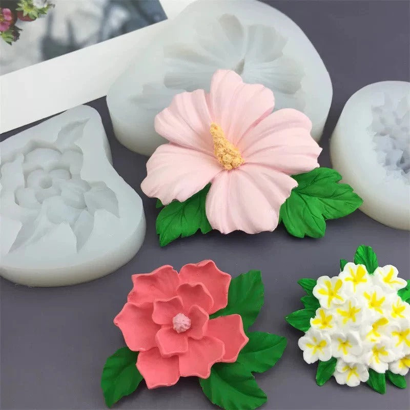 Magnolia Flower Silicone Mould – 3D Candle, Soap & Resin Mould