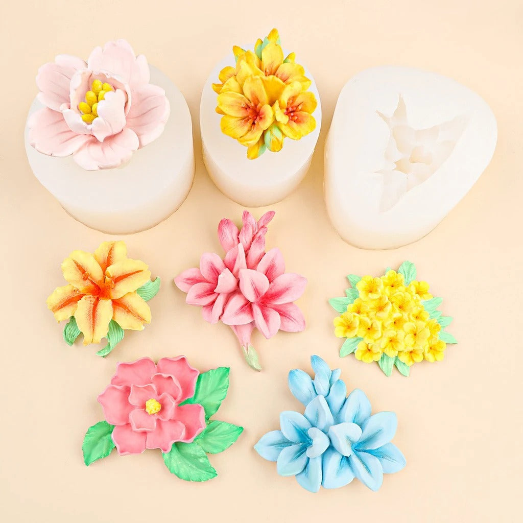 Magnolia Flower Silicone Mould – 3D Candle, Soap & Resin Mould