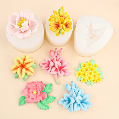 Magnolia Flower Silicone Mould – 3D Candle, Soap & Resin Mould