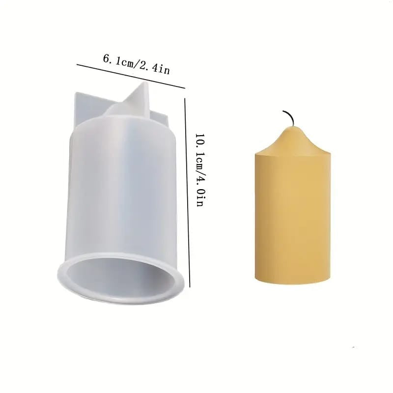 Pillar plain silicone candle mold for classical column candles