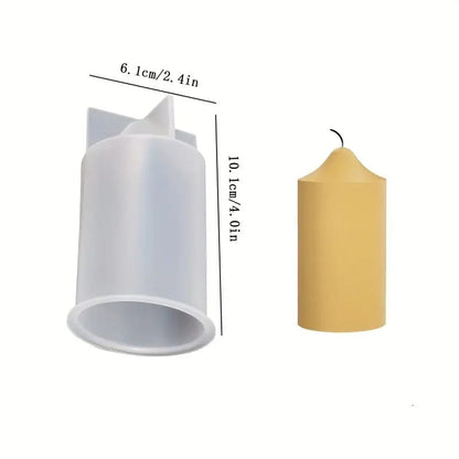 Pillar plain silicone candle mold for classical column candles