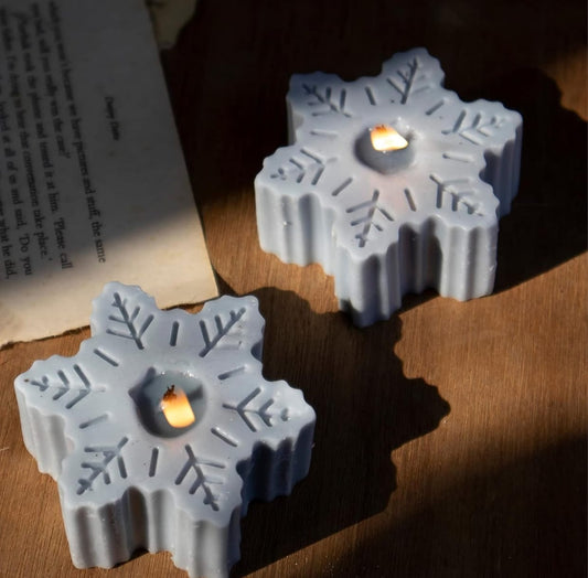 Snowflake silicone candle mold for Christmas, Diwali, and party candle gifting