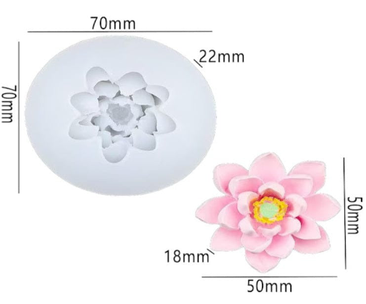 Flower silicone mold for floral handmade candles and decorative crafts
