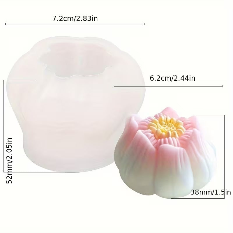 Flower silicone mould for floral handmade candles and decorative crafts