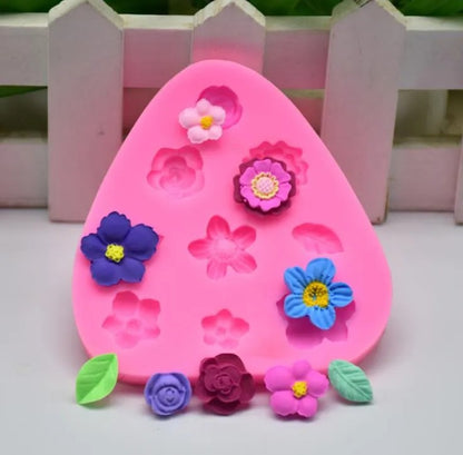 Small Rose Flower Silicone Mould – Wedding Cupcake Topper, Fondant & Soap Mould