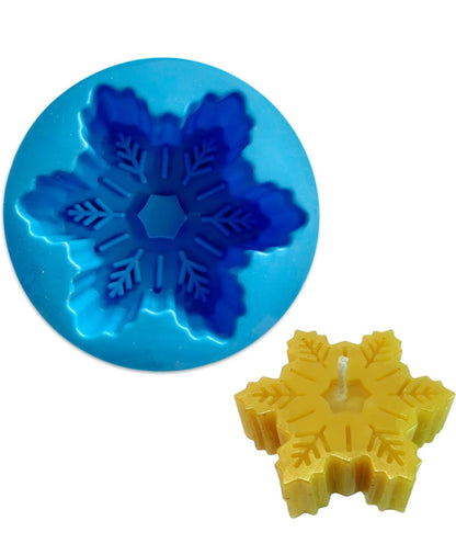 Snowflake Candle Silicone Mould – Christmas Party & Diwali Multipurpose Candle Mould