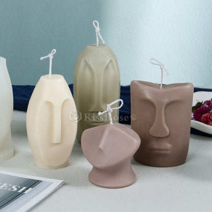 Abstract Human Face Silicone Candle Mould – Scented Candle & Home Decoration Mould