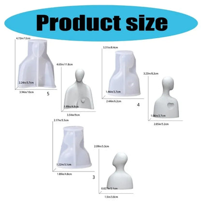 Human Figure Silicone Mould – Set of 3 Showpiece Candle & Resin Sculpture Moulds