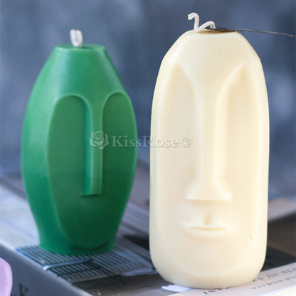 Abstract Human Face Silicone Candle Mould – Scented Candle & Home Decoration Mould