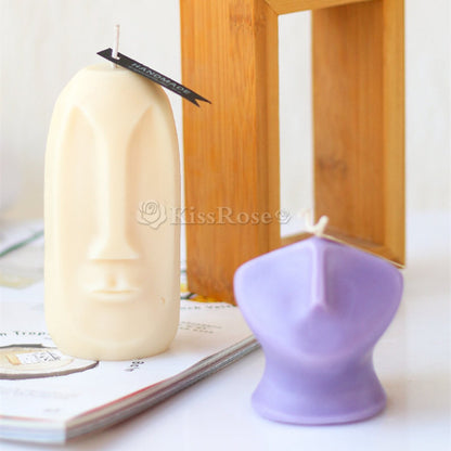 Abstract Human Face Silicone Candle Mould – Scented Candle & Home Decoration Mould