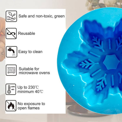 Snowflake Candle Silicone Mould – Christmas Party & Diwali Multipurpose Candle Mould