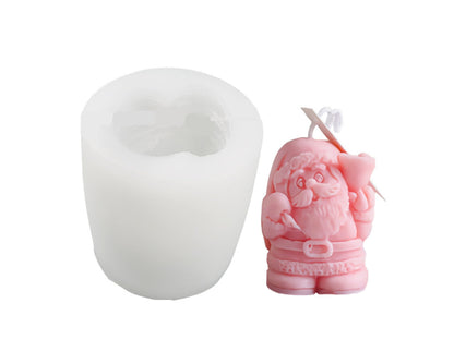 Santa Claus Silicone Mould – DIY Christmas Candle, Chocolate, Cake Topper & Resin Mould