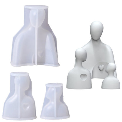 Human Figure Silicone Mould – Set of 3 Showpiece Candle & Resin Sculpture Moulds