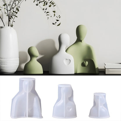 Human Figure Silicone Mould – Set of 3 Showpiece Candle & Resin Sculpture Moulds