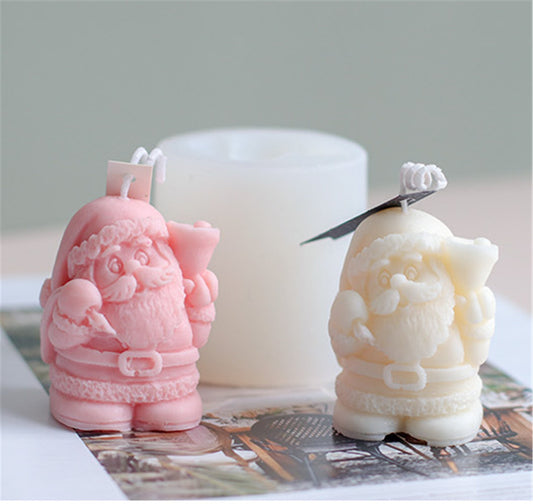Santa Claus silicone mold for chocolate, candle, plaster, and Christmas decor
