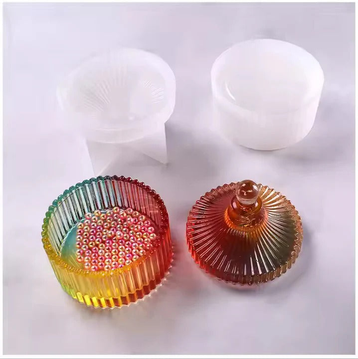 Trinket Jar Silicone Mould – Resin Epoxy Storage Jar & Candle Vessel Mould