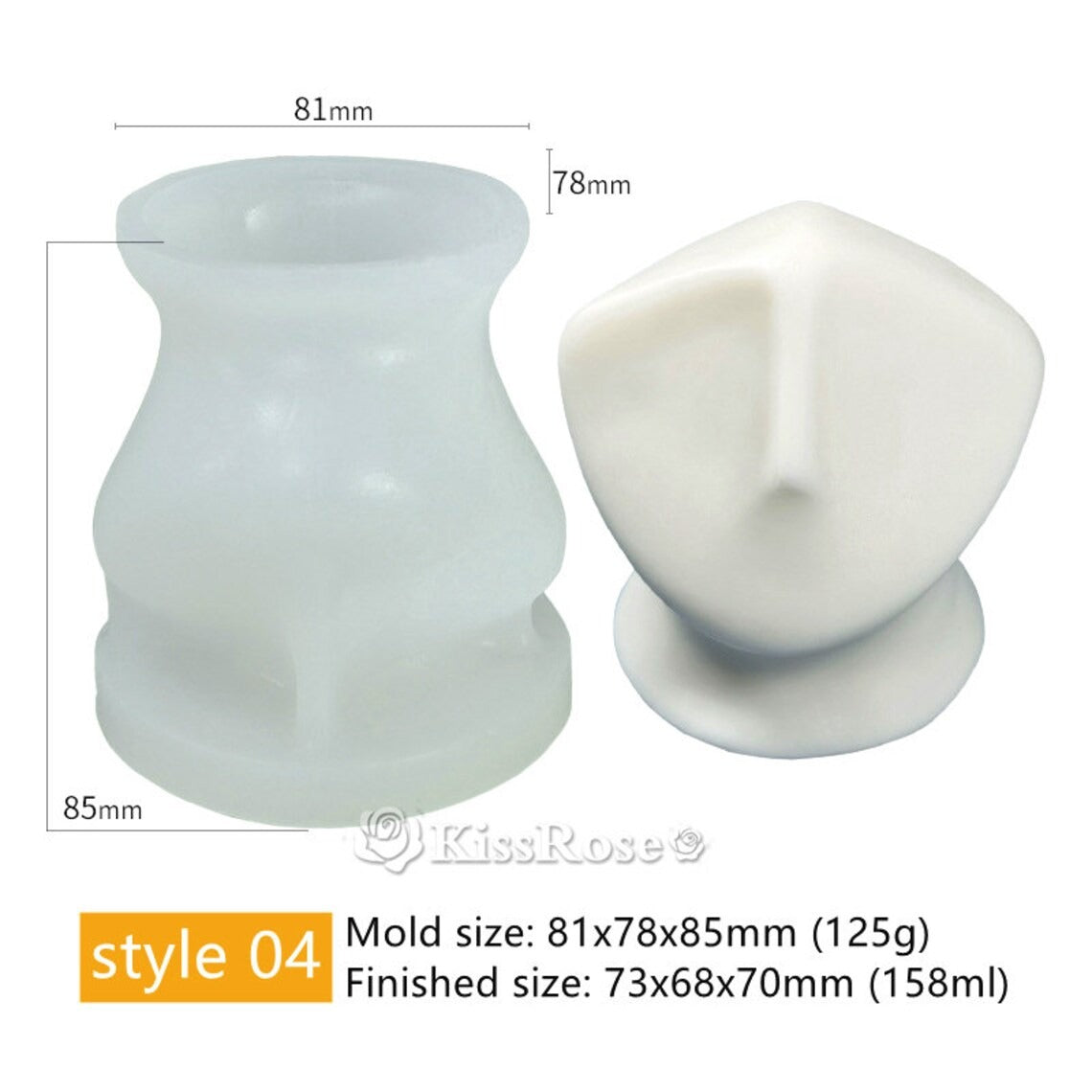 Abstract Human Face Silicone Candle Mould – Scented Candle & Home Decoration Mould