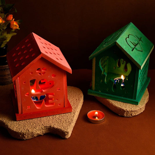 3D house home candlestick silicone mould for novelty decorative candles