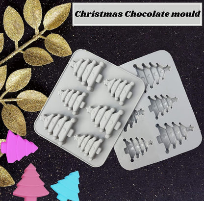 Christmas Tree Silicone Mould – 6 Cavity Fondant, Chocolate & Soap Mould