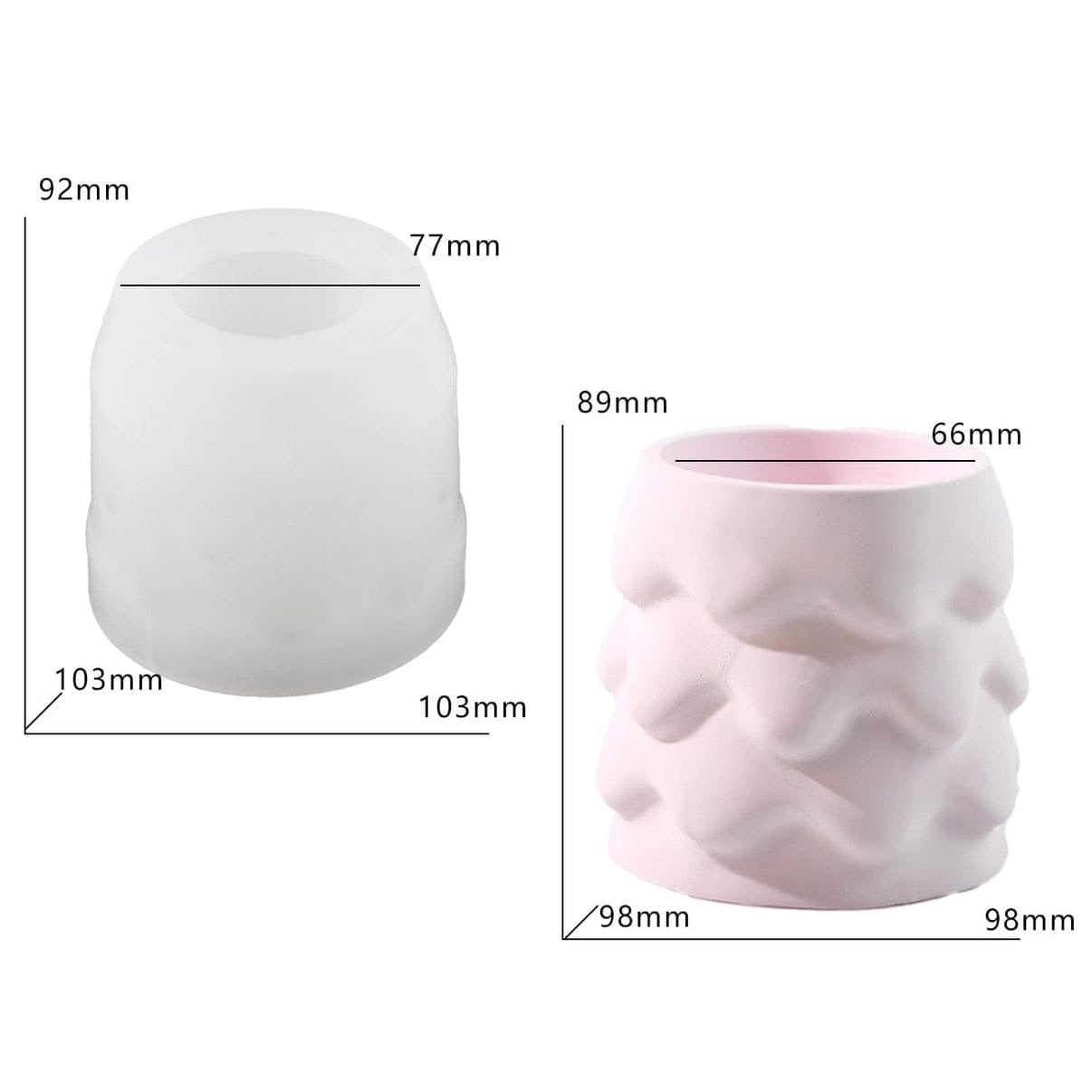 Cloud Jar Silicone Mould – DIY Concrete Planter, Candle Vessel & Resin Pen Stand Mould