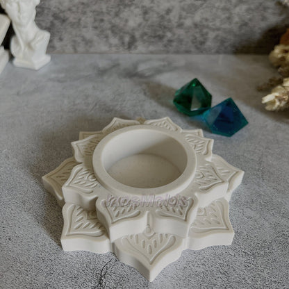 Irregular Lotus Candle Vessel Silicone Mould – Resin Gypsum Craft Plaster Mould