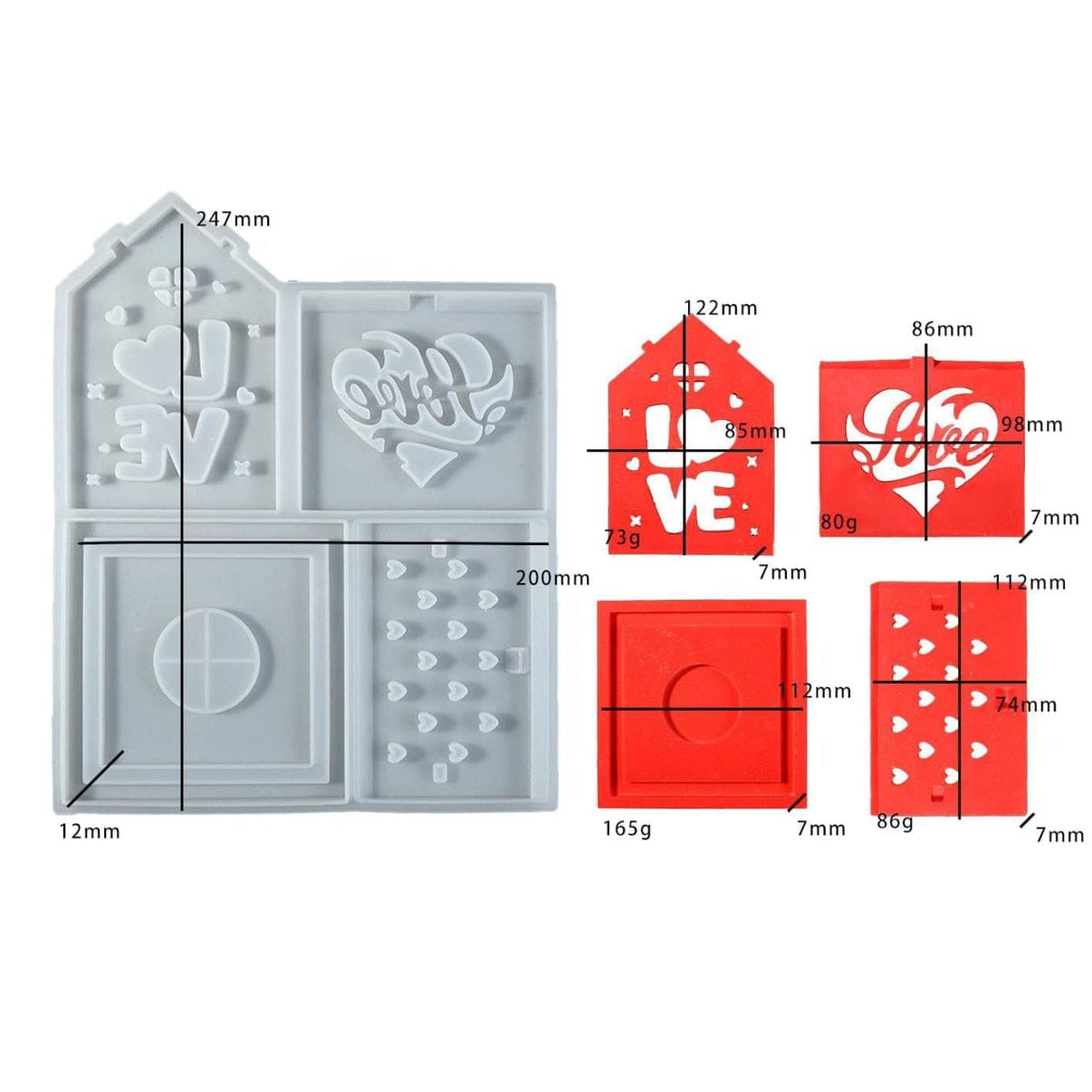 3D House Candlestick Silicone Mould – Home Shape Candle, Resin & Plaster Mould