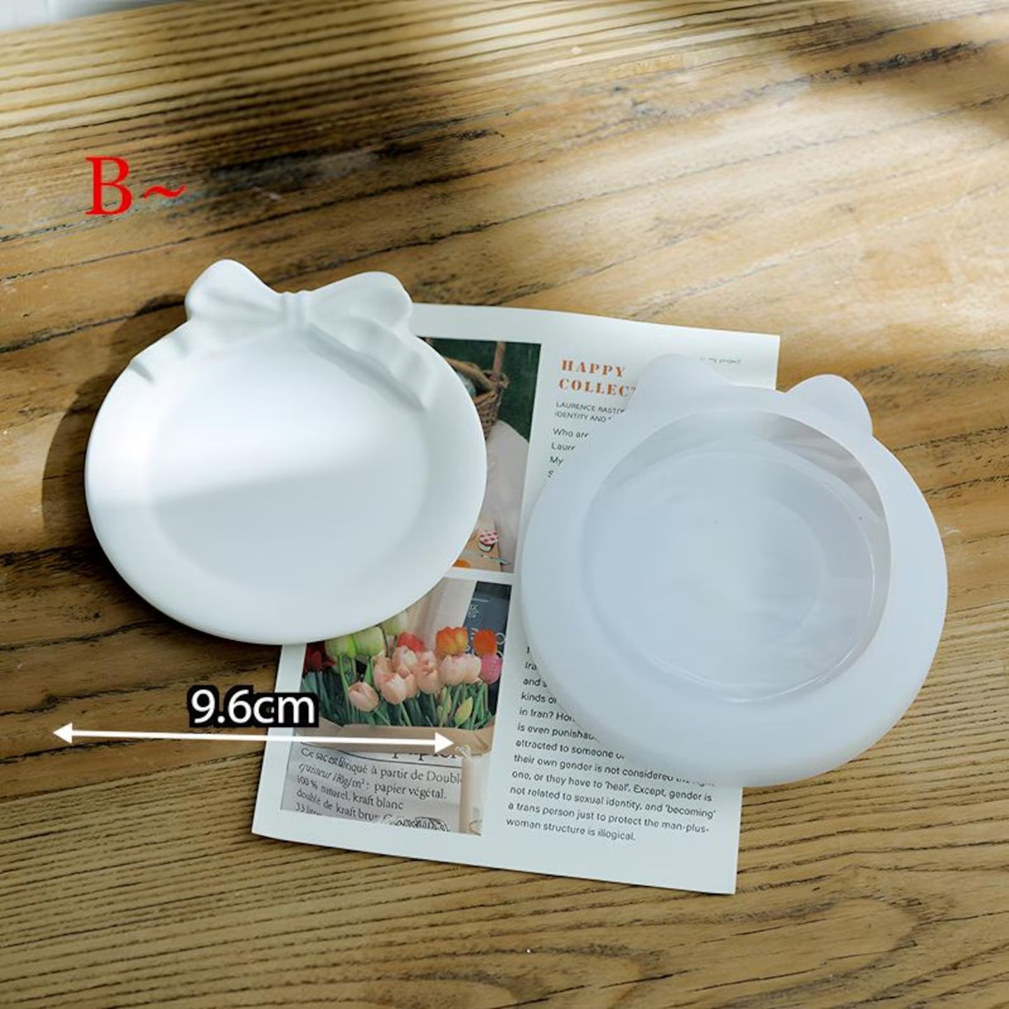 Geometric Tray Silicone Mold-Bow Trinket Dish Resin Mold-Bowknot Storage Tray Mold-Jewelry Display Tray Mold-Concrete Cement Tray Decor Mold