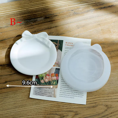 Geometric Tray Silicone Mold-Bow Trinket Dish Resin Mold-Bowknot Storage Tray Mold-Jewelry Display Tray Mold-Concrete Cement Tray Decor Mold