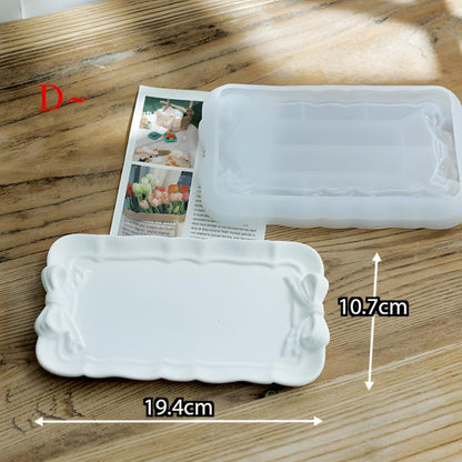 Geometric Tray Silicone Mold-Bow Trinket Dish Resin Mold-Bowknot Storage Tray Mold-Jewelry Display Tray Mold-Concrete Cement Tray Decor Mold